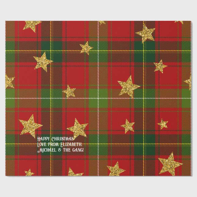 Papel de embrulho de Natal personalizado com Xadre (Aberto)