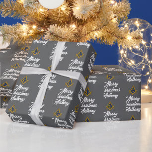 Papel de embrulho de Natal Personalizado Freemason