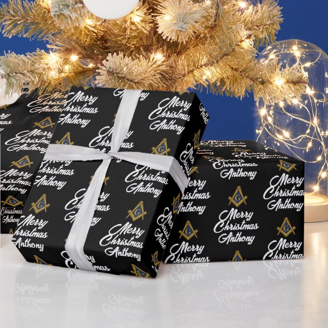 Papel de embrulho de Natal Personalizado Freemason (Feriados)