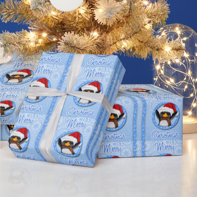 Papel de embrulho de Natal Pinguim Feriado (Feriados)