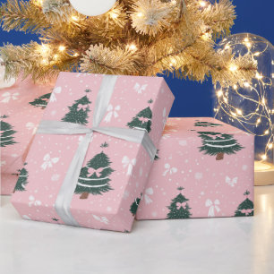 Papel de embrulho de Natal Pink Coquette