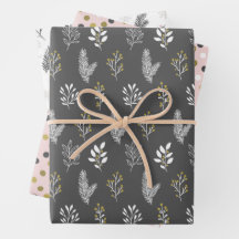 Papel de embrulho de Natal Pink_Grey Sheets