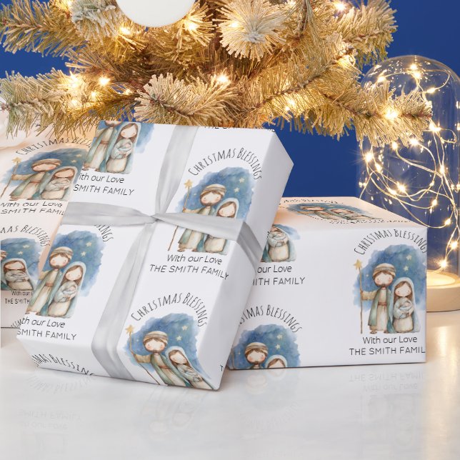 Papel de embrulho de Natal religioso - Natividade (Feriados)