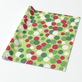 Papel de embrulho de Natal Retro Christmas Dots