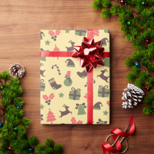 Papel de embrulho de Natal Retro Elegante