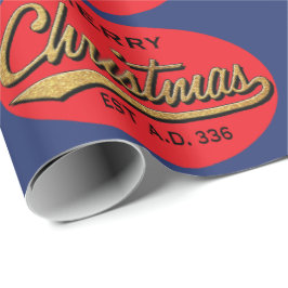 Papel de embrulho de Natal "Retro Feliz Natal"