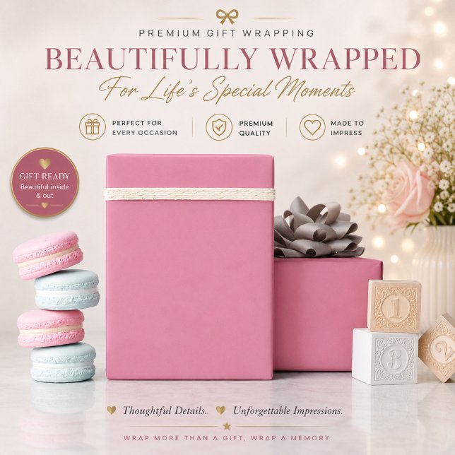 Papel de embrulho de Natal Rosa Luxo (Criador carregado)