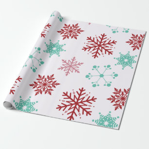 Papel de embrulho de Natal Rua Floco de Neve Verme