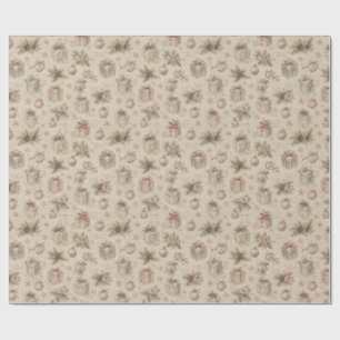 papel de embrulho de natal shabby chic