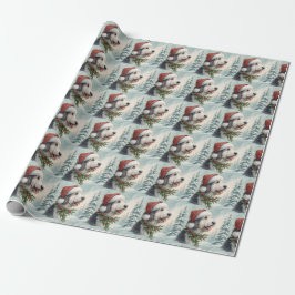 Papel de embrulho de Natal Shepadoodle