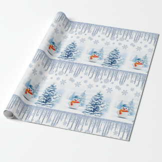 Papel de embrulho de Natal Snowman