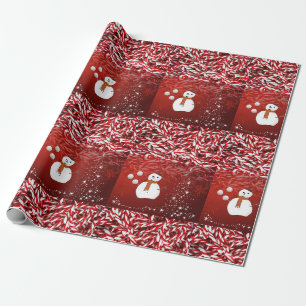 Papel de embrulho de Natal Snowman