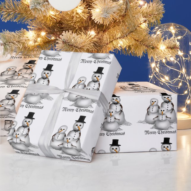 Papel de embrulho de Natal Snowman Holiday (Feriados)