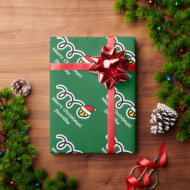 Papel de embrulho de Natal | tênis de Santa hat (Presente de Natal)