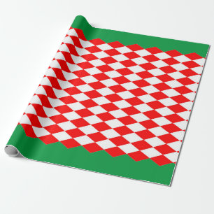 Papel de embrulho de NATAL VERMELHO, BRANCO E VERM