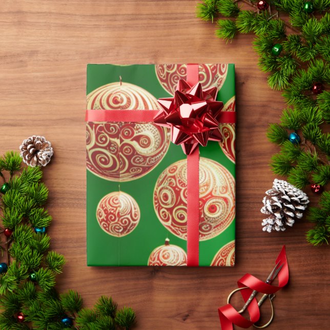 Papel de embrulho de Natal Vermelho e Verde (Presente de Natal)