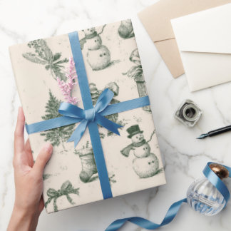 Papel de embrulho de Natal vintage com design retr