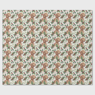 Papel de embrulho de Natal Vizsla