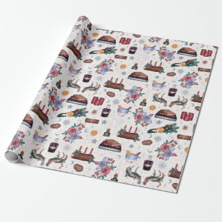 Papel de embrulho de Natal Witchy Yule