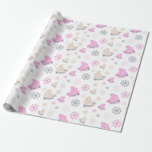 Papel de embrulho de neve com gelo