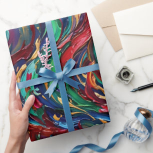 Papel de embrulho de óleo em tom de joia de chama