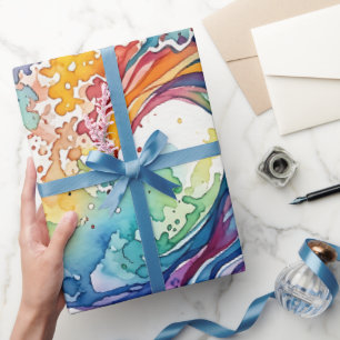 Papel de embrulho de onda de oceano abstrato em ar