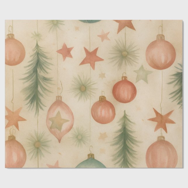 Papel de embrulho de ornamento vintage (Aberto)