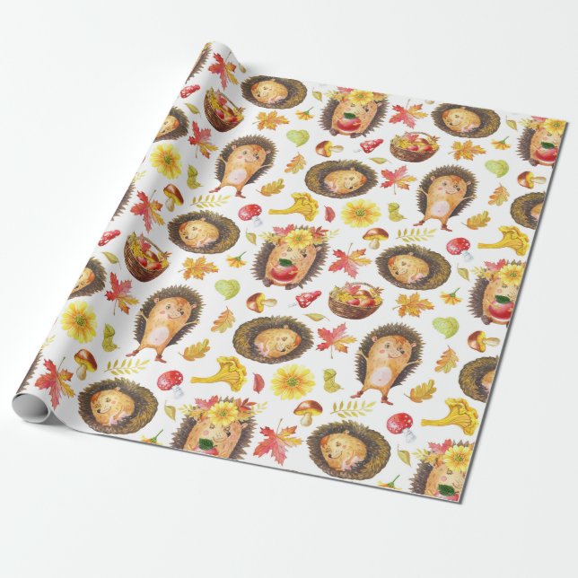 Papel de embrulho de ouriços (Desenrolado)