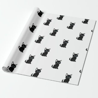 Papel de embrulho de padrão de gato