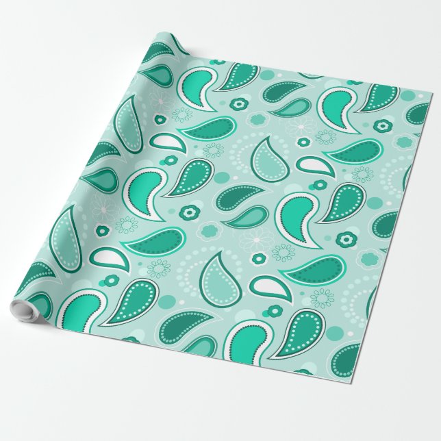 papel de embrulho de paisley verde (Desenrolado)