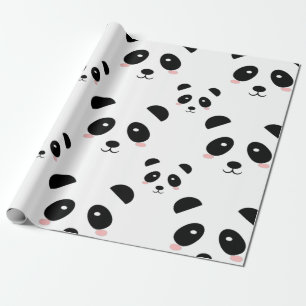 papel de embrulho de panda fofo