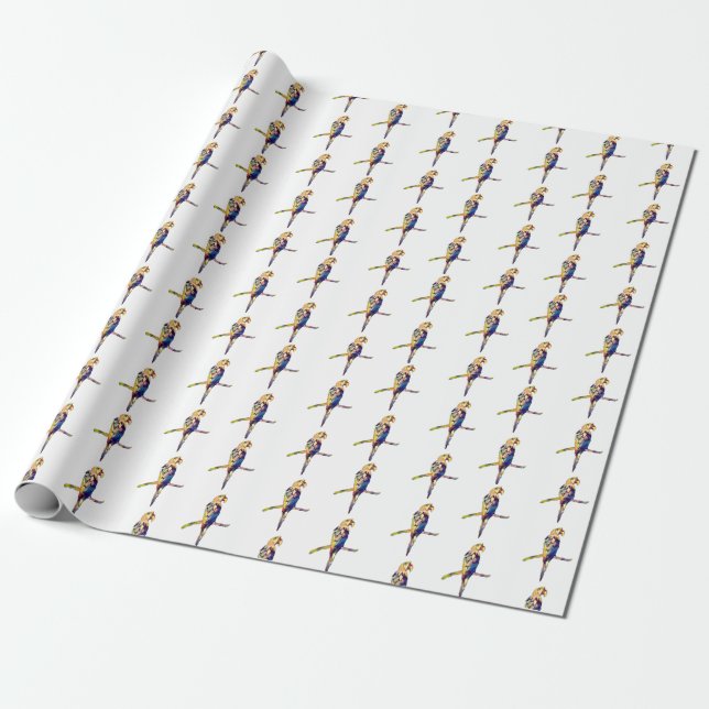Papel de embrulho de papagaio colorido (Desenrolado)