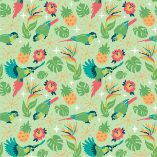 Papel de embrulho de papagaio Tiki