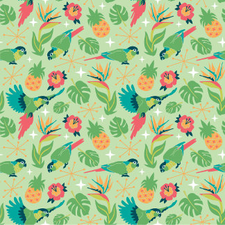 Papel de embrulho de papagaio Tiki