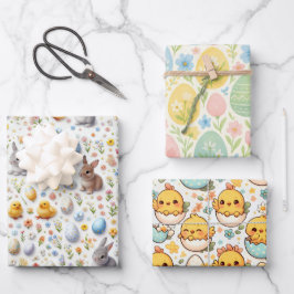 Papel de embrulho de Páscoa - Crianças