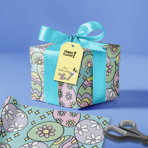 Papel de embrulho de Páscoa Pastel Groovy Vibe Hip