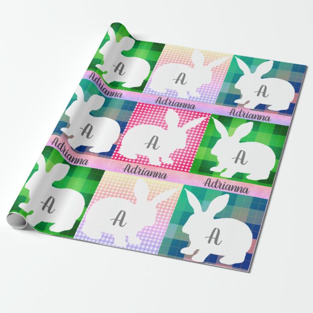 Papel de embrulho de Páscoa personalizável com ini (Desenrolado)