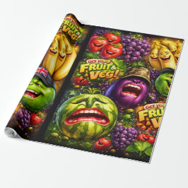 Papel de embrulho de personagem engraçado