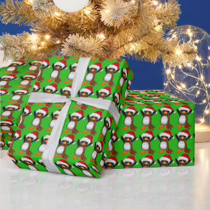 Papel de embrulho de pinguim de Natal