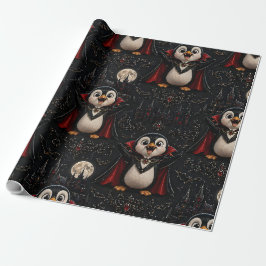 Papel de embrulho de pinguim vampiro aniversários 