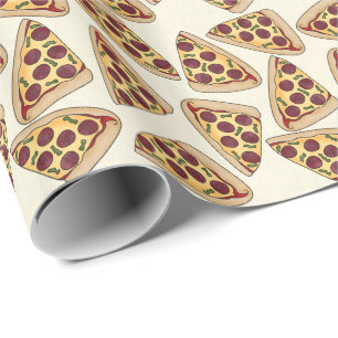 Papel de embrulho de pizza divertida