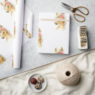 Papel de embrulho de Pony Rosa
