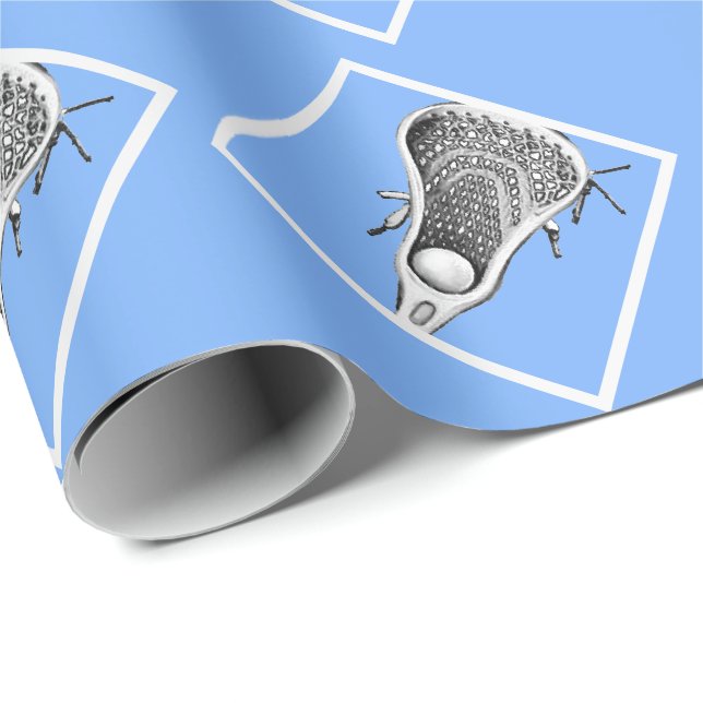 Papel de embrulho de presente azul claro de Lacros (Ponta do rolo)