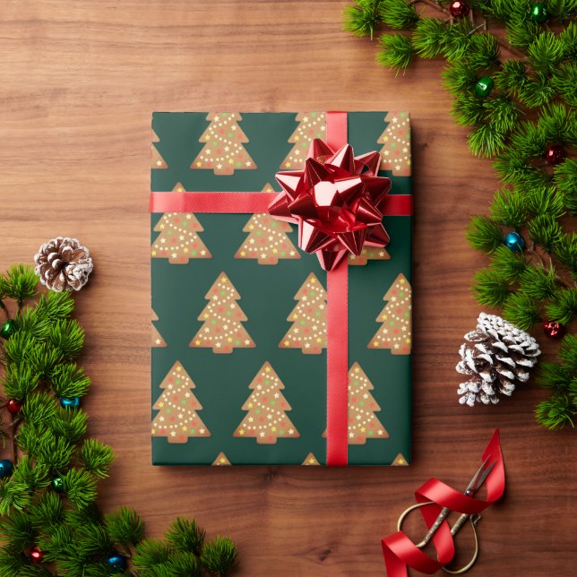 papel de embrulho de presente de árvore de Natal (Presente de Natal)