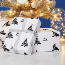Papel de embrulho de presente de árvore de Natal p