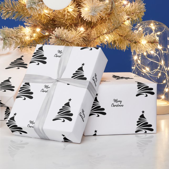 Papel de embrulho de presente de árvore de Natal p (Feriados)