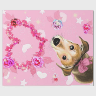 Papel de embrulho de presente de cachorrinho