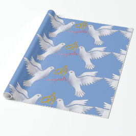 Papel de embrulho de presente de casamento