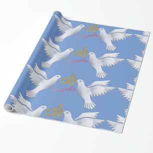 Papel de embrulho de presente de casamento