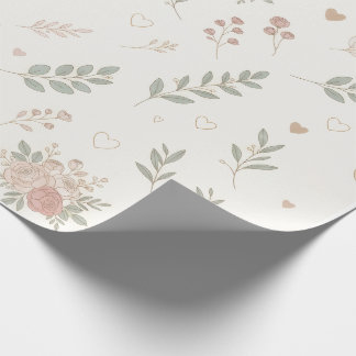 Papel de Embrulho de Presente de Casamento – Flora